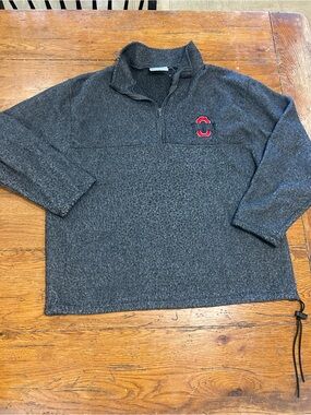 Ohio State Gray Quarter-Zip Fleece Pullover